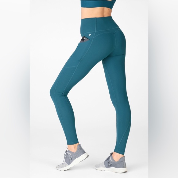 Fabletics Oasis PureLuxe High-Waisted Legging, Grotto, Size XL - Picture 1 of 7